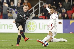 Wayne'as Rooney pirmąjį kartą pelnė tris įvarčius per MLS lygos vienerias rungtynes