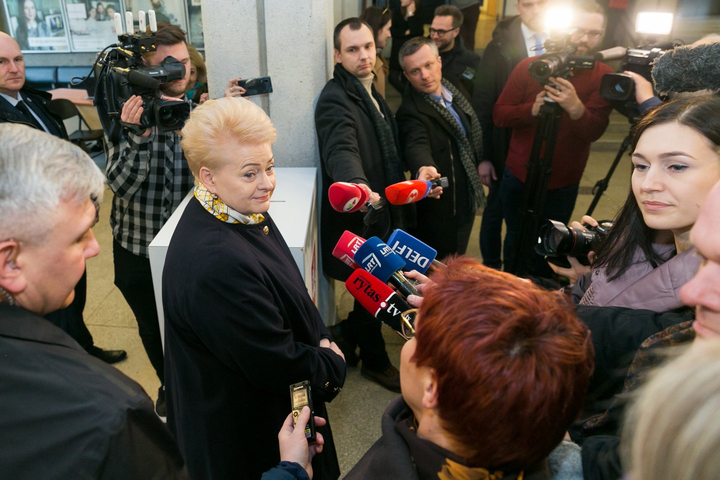  Sekmadienį balsavo ir D.Grybauskaitė.<br> T.Bauro nuotr.