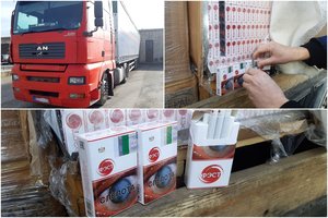 Pirma vilkiko vairuotojo darbo diena: muitininkams įkliuvo su 1,5 mln. verta cigarečių siunta