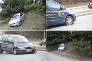 Dviejų automobilių susidūrimas Vilniuje: taksi vairuotojas – girtas