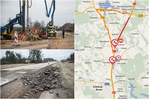Prasideda betoninio Molėtų plento rekonstrukcija: prie Vilniaus ilgam uždarytas eismas