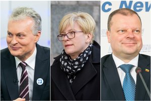Reitingai: I. Šimonytė kvėpuoja į nugarą kritusiam G. Nausėdai, juos vejasi ir S. Skvernelis