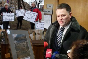 Teisme – V. Titovo byla dėl partizanų vado paniekinimo, susirinko būrys jį palaikančių