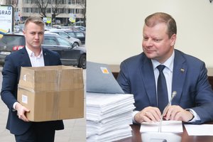 Likus vos dienai iki termino pabaigos S. Skvernelis atnešė surinktus parašus