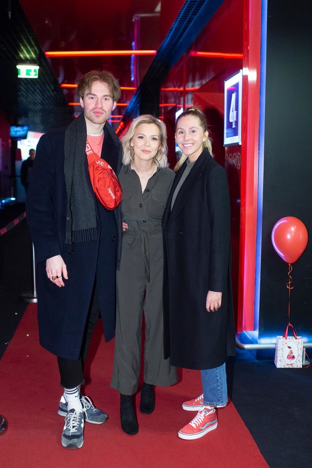 Monikos Linkytės vaizdo klipo pristatymo akimirka.<br>V.Skaraičio nuotr.