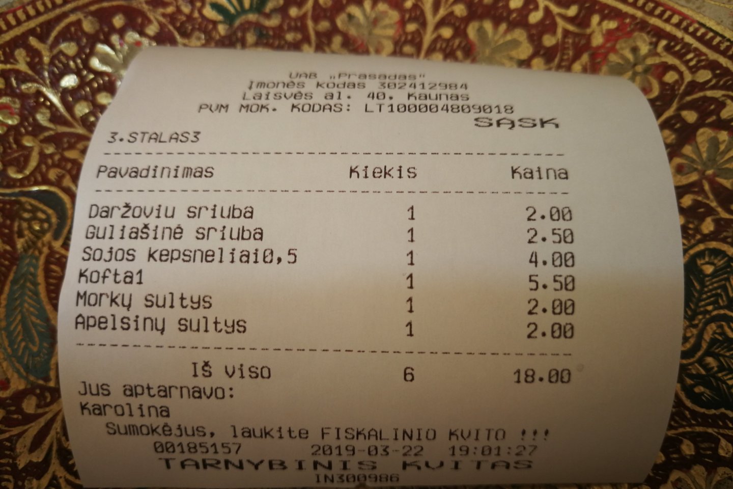  Restoranas „Radharnė“ Kaune.<br> Nuotr. iš „Riebus katinas“.