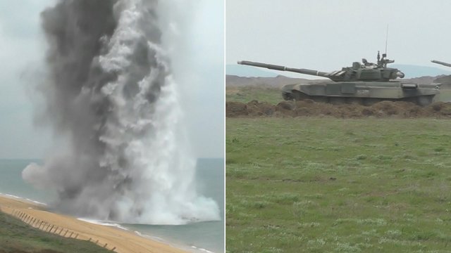 Krymą drebina sprogimai: pakrantėse išsilaipino Rusijos kariai, pasirodė tankai