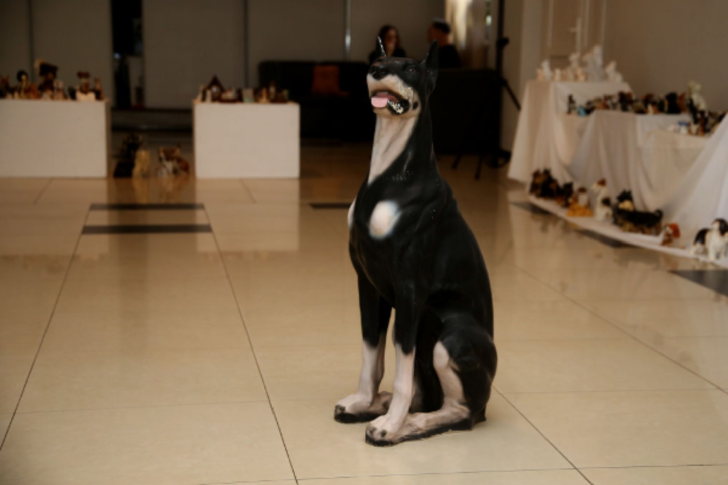Šešiolika metų renkama, iš įvairių pasaulio šalių atkeliavusių šuniukų kolekcija Kėdainiuose eksponuojama pirmąjį kartą. <br>Algimanto Barzdžiaus/Rinkos aikštė nuotr.