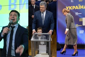 Ukrainos prezidento rinkimų lyderis – V. Zelenskis, laukia arši kova su P. Porošenka