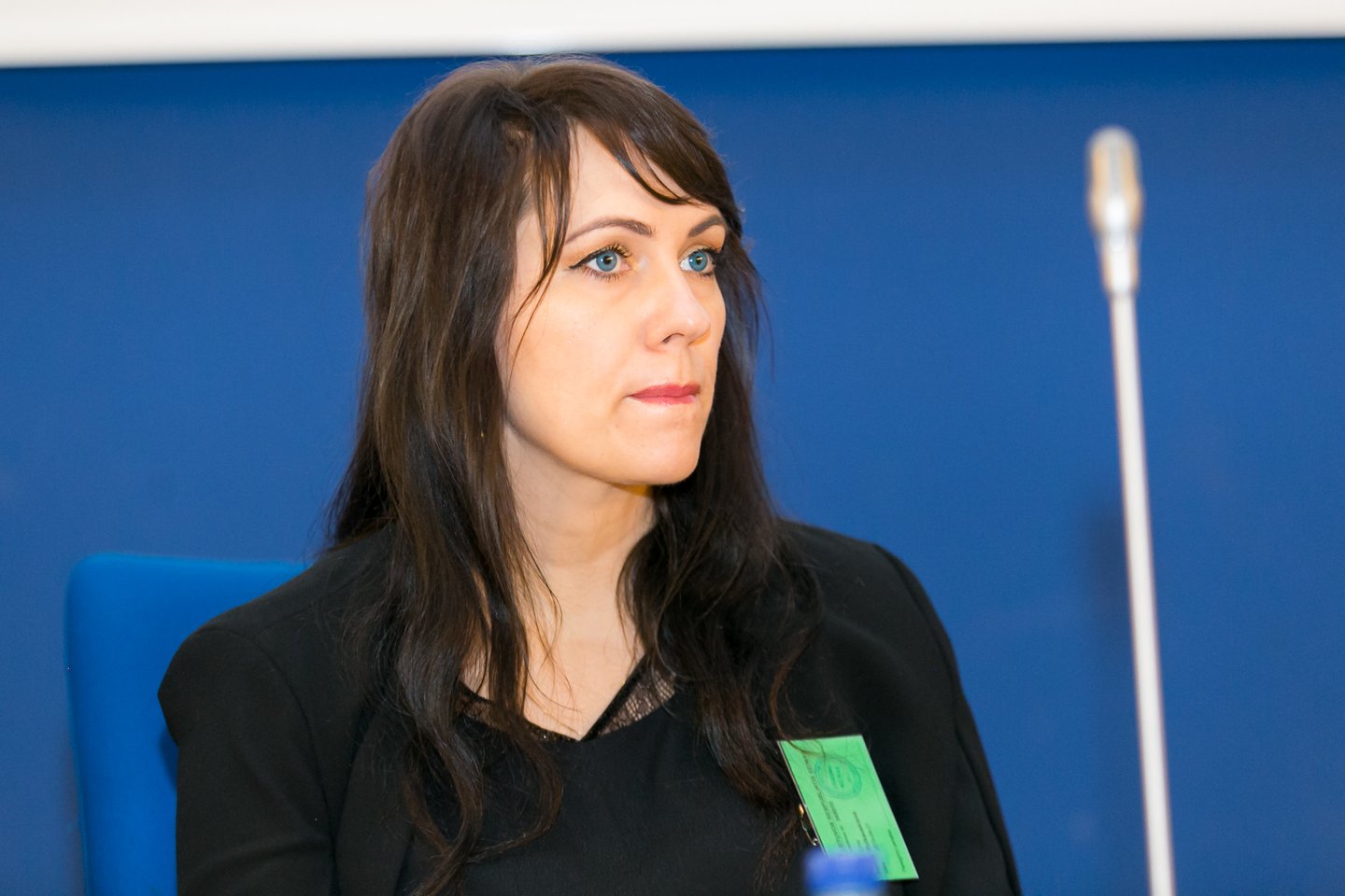D.Kepenio konferencija Seime. Asociacijos „Objektyviai apie skiepus“ vadovė Lina Rutkauskienė.<br> T.Bauro nuotr. 