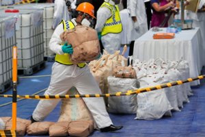 Šri Lankoje viešai sunaikinta 770 kg kokaino