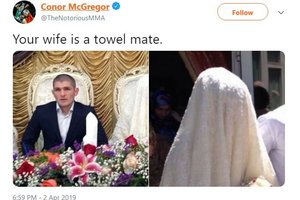 Socialiniuose tinkluose – skandalingas C. McGregoro išpuolis prieš H. Nurmagomedovo žmoną