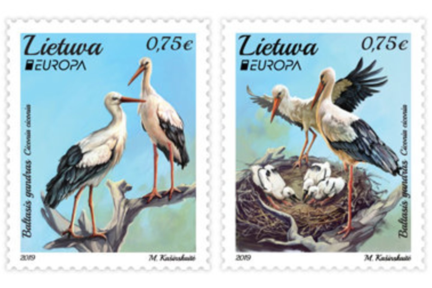 Pasitinkant pavasarį – nauji pašto ženklai starkui, busilui ar gužučiui.<br>Lietuvos pašto nuotr.