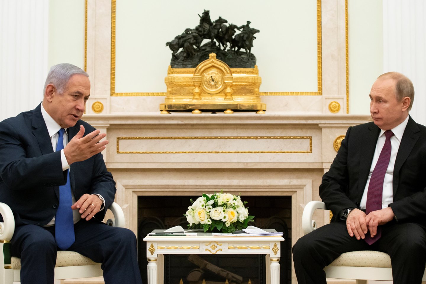 Kremliuje ketvirtadienį vyksta Rusijos prezidento Vladimiro Putino ir Izraelio premjero Benjamino Netanyahu susitikimas.