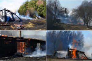 Tauragės rajone miške kilęs gaisras išplito į sodybą