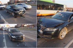 Klaipėdoje – trijų automobilių avarija: pranešama apie sužalotus žmones ir girtą vairuotoją