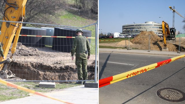 Vaizdai iš įvykio vietos: Vilniaus centre rasta pavojinga bomba, uždaryta gatvė