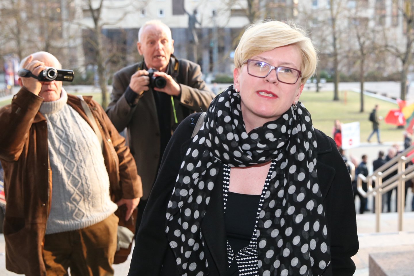 Ekonomistas Gitanas Nausėda, Seimo narė Ingrida Šimonytė ir premjeras Saulius Skvernelis pirmadienio vakarą susigrūmė prezidentiniuose debatuose. <br>R.Danisevičiaus nuotr.