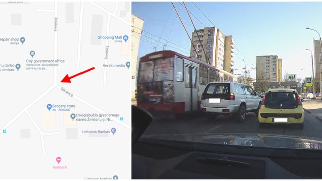 Vairuotojas Vilniuje per mažiau nei dvi minutes užfiksavo tris grubius pažeidimus