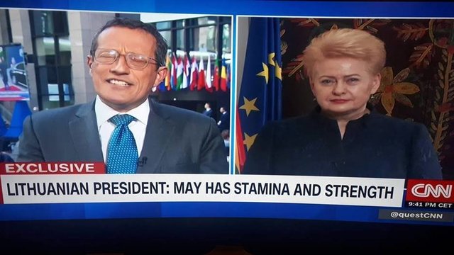 Dalia Grybauskaitė televizijai CNN pateikė savo įžvalgas dėl „Brexit“