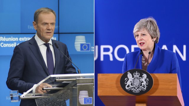 ES lyderiai nusprendė dėl „Brexit“: iš D. Tusko lūpų nuskambėjo prašymas Th. May