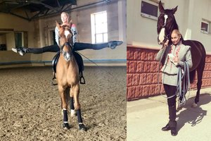 Anastasijos Voločkovos špagatams nėra ribų: šį kartą kliuvo arkliui