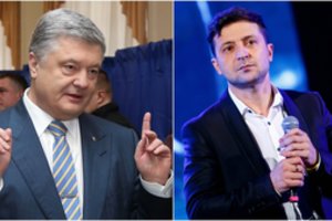 Volodymyras Zelenskis neatvyko į debatus su Petro Porošenka Kijevo stadione