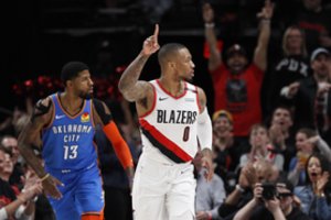 Po krepšiu dominavęs E. Kanteris padėjo „Blazers“ patiesti „Thunder“, „Bucks“ iškovojo triuškinančią pergalę