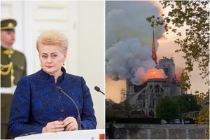 D. Grybauskaitė: gaisras Paryžiaus katedroje – neįtikimas ir sukrečiantis
