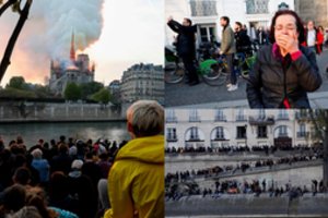 Paryžius su siaubu stebi katedros pražūtį: „Žmonės garsiai rauda, negali patikėti savo akimis"