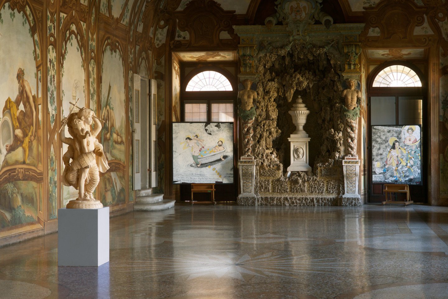 L.Šalčiūtės kūriniai rodomi Mantujos kunigaikščių rūmuose – XIV–XVII a. pastatų ir sodų komplekse.<br>Kunigaikščių rūmų nuotr.