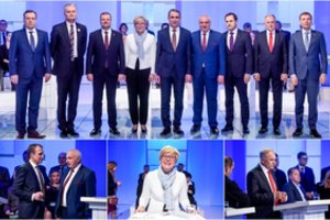 Pirmą kartą prie tribūnos stojo visi 9 kandidatai: ekspertai sudėliojo į stalčius – žibėjo ne visi