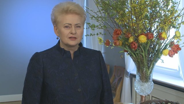 D. Grybauskaitė šv. Velykų proga kiekvienam lietuviui skiria padrąsinimą