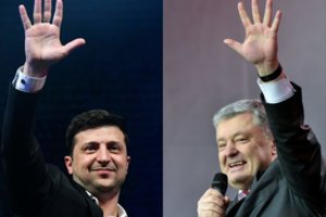 Ukrainos prezidento rinkimai: jauno komiko ir nesėkmingo reformatoriaus akistata