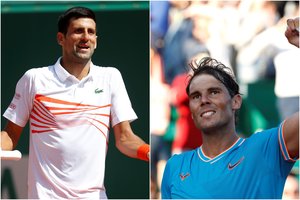 N. Džokovičius eliminuotas iš teniso turnyro Monte Karle, R. Nadalis – žygiuoja toliau