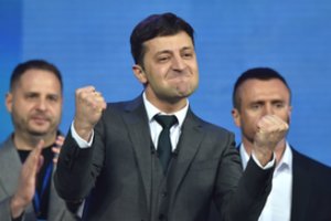 Lietuvoje balsavę ukrainiečiai prezidento rinkimuose palaikė V. Zelenskį