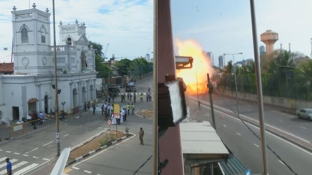 Nauja ataka šalia bažnyčios Šri Lankoje: nufilmuotas sprogimas, praneša apie radinį stotyje