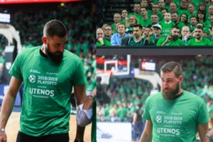 Karštosiose „Žalgirio“ rungtynėse Kaune – ir žaliais marškinėliais vilkintis J. Valančiūnas