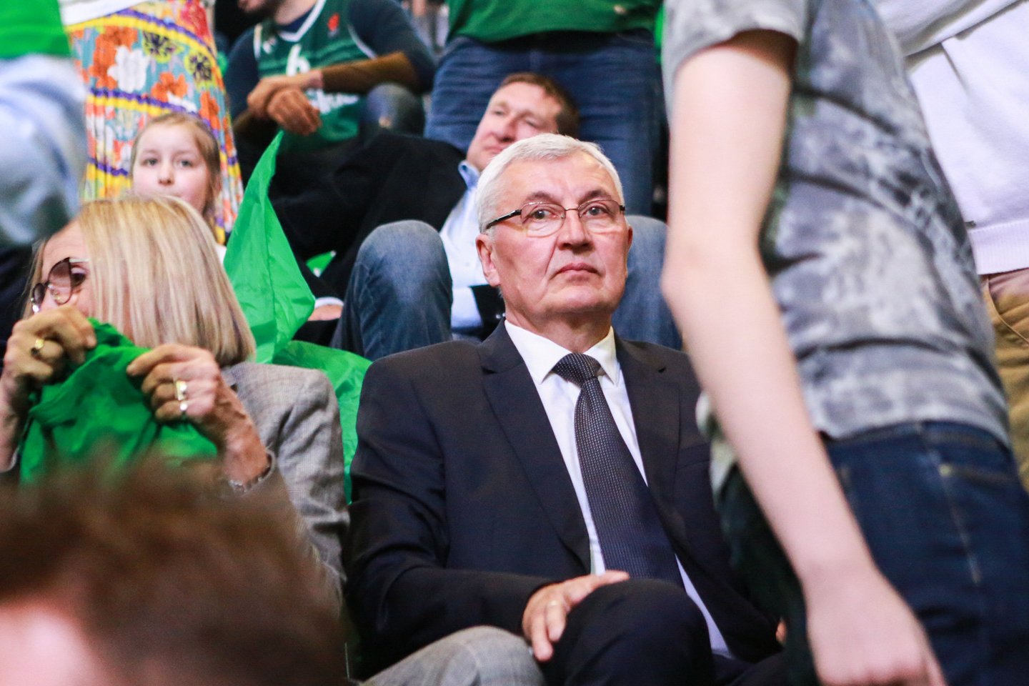 Kauno „Žalgirio“ arenoje pasirodė gausybė Lietuvos krepšinio veidų. <br>G. Bitvinsko nuotr. 