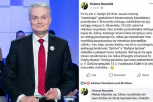 Kilus pasipiktinimui G. Nausėda paaiškino, kodėl ištrynė I. Šimonytę ir reitingus kritikuojantį įrašą