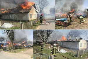 Lietuvą siaubia gaisrai: Šalčininkų r. liepsnojo 14 pastatų, Trakų r. degė 7 pastatai