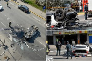 Iš prekybos centro „Europa“ stovėjimo aikštelės 5 aukšto iškrito BMW X6, moters būklė sunki
