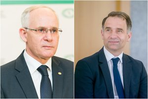 Tarp ministrų A. Monkevičiaus ir R. Masiulio perbėgo juoda katė