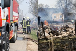 Policija sulaikė vyrą, kurį įtaria sukėlus siaubingą gaisrą Šalčininkų rajone