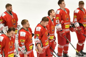 Pirmasis Lietuvos ledo ritulio rinktinės barjeras pasaulio čempionate – Baltarusija