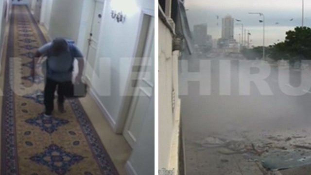 Paviešintas įrašas: sprogimo akimirka Šri Lankos viešbutyje ir bėgantys žmonės