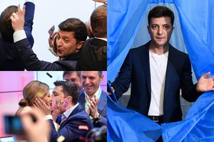 Naujojo Ukrainos prezidento V. Zelenskio praeitis – nebūdinga šalies vadovui