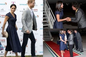 Meghan Markle ir karalienė Letizia iš tos pačios spintos išsirinko sukneles. Kuri atrodė geriau?