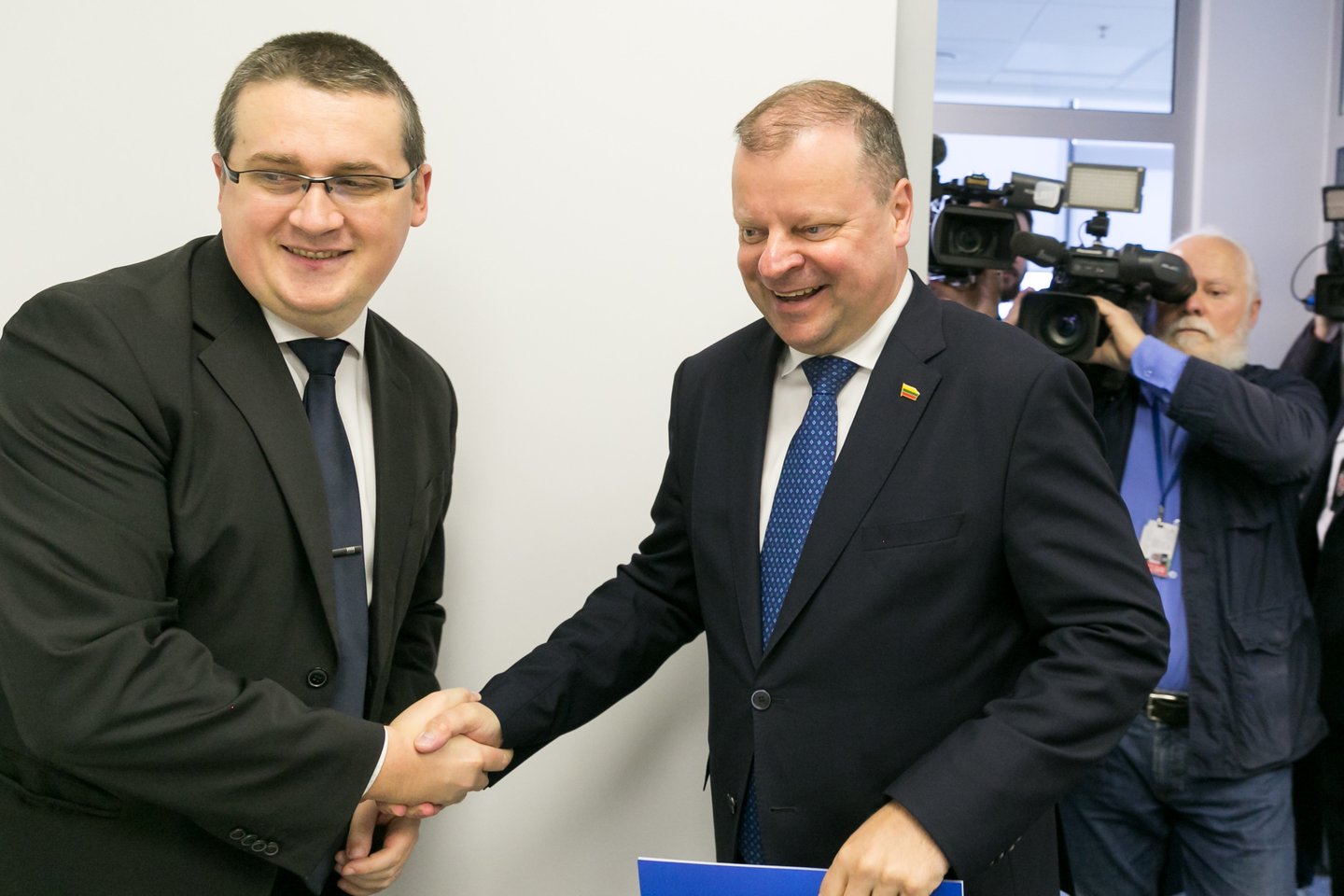 Kandidato į prezidentus Sauliaus Skvernelio spaudos konferencija. <br> T.Bauro nuotr.