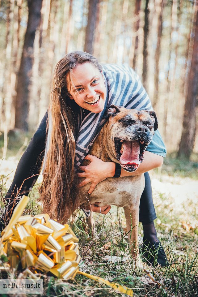 „Esu dėkinga likimui ir VšĮ „Dogspotas“ organizacijai, kad Cezaris yra mano gyvenime“, – sako vilnietė Ieva.<br> G.Kniežaitės-Novikovienės nuotr.